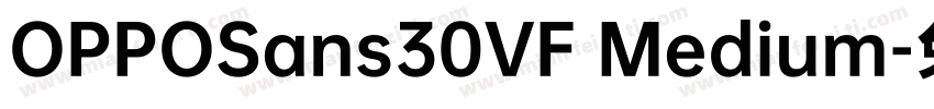 OPPOSans30VF Medium字体转换